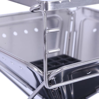 Draagbare houtskool vouwbaar roestvrij staal BBQ grill stove voor buiten tuin camping