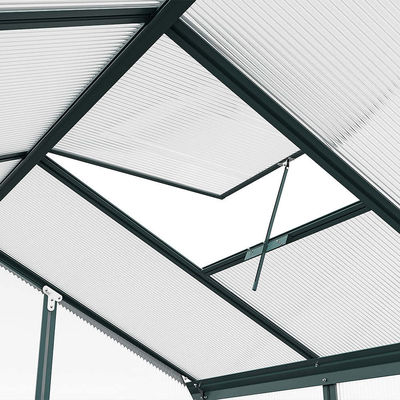 10x6 ft Transparante tuin kas Polycarbonaat met 2 ventilatie schuren Type Transparante