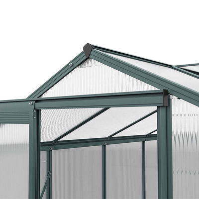 10x6 ft Transparante tuin kas Polycarbonaat met 2 ventilatie schuren Type Transparante