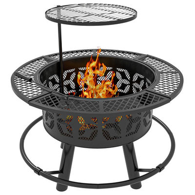 Buitenverwarming Draagbare ronde stalen Houtbrandvuurvuurvuurvuurvuurvuurvuurvuurvuur