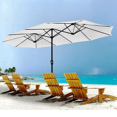 Commerciële Sonnenschirm Markt paraplu met licht 227,5 CM Radii en aluminium paal