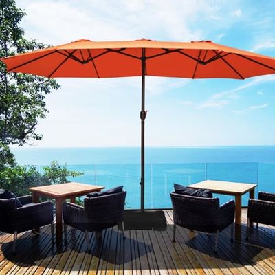 Commerciële Sonnenschirm Markt paraplu met licht 227,5 CM Radii en aluminium paal