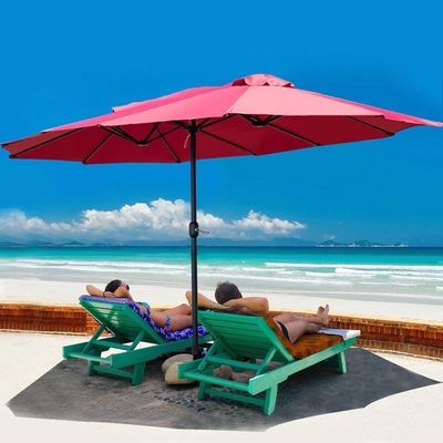 Commerciële Sonnenschirm Markt paraplu met licht 227,5 CM Radii en aluminium paal