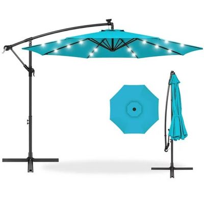 Achtertuin BBQ meubels Grote ronde aluminium bananen paraplu voor buiten plezier