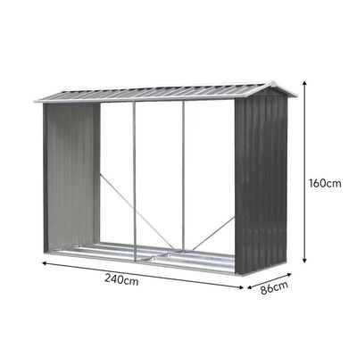 AJUNION Metalen buitenste houtrek voor eenvoudige montage en tuinopslag