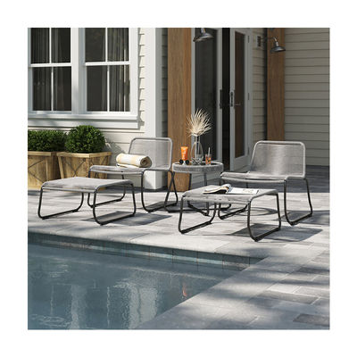 Minimalistisch ontwerp Tuin Set 2 zitplaatsen Outdoor meubels Lounge Set voor tuin bij het zwembad