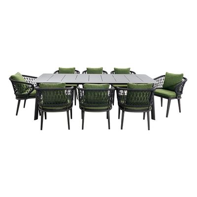 Outdoor dining set met touw weef ontwerp en aluminium metalen frame door AJUNION