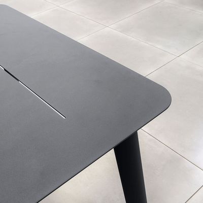 Outdoor dining set met touw weef ontwerp en aluminium metalen frame door AJUNION