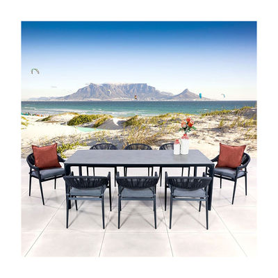 Rooster stoel Eetstoelen voor tuin Moderne grote 8 zitplaatsen Outdoor Set