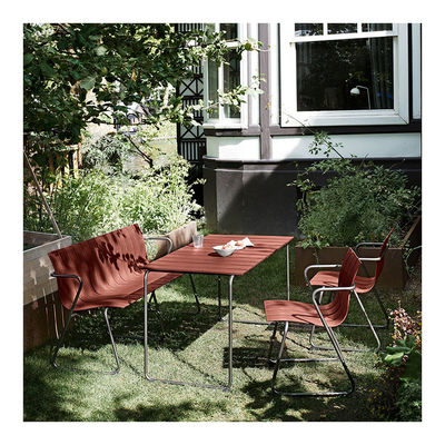 Buitenmeubilair AJUNION Staal Plastic Hout Patio Stoel Loveseat Tuinbank fauteuil