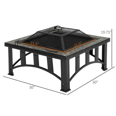Achtertuin Patio Tuin Vuur Camping Vuurput met ijs emmer en houtskool BBQ Grill