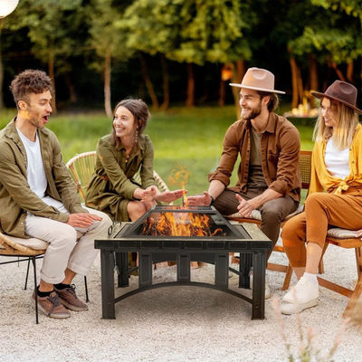 Achtertuin Patio Tuin Vuur Camping Vuurput met ijs emmer en houtskool BBQ Grill