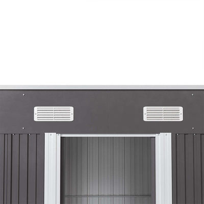 Root Proof AJUNION 4x6ft tuin schuur dubbele schuifdeur metalen opslag schuur voor gereedschap fiets