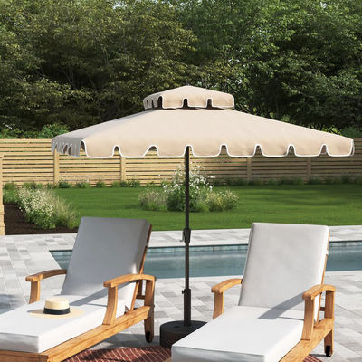 Buitenrestaurant Tuin Cafe Hof Terras Dubbellaag Zonneparaplu voor kamperen