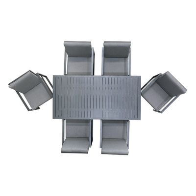 Postverpakking inbegrepen AJUNION Aluminium metaal Outdoor eetkamermeubilair set voor 6 personen