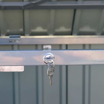 Countyard Storage Shed AJUNION 7ft Steel Metal Bike Shed met vergrendelbare deur en ventilatie
