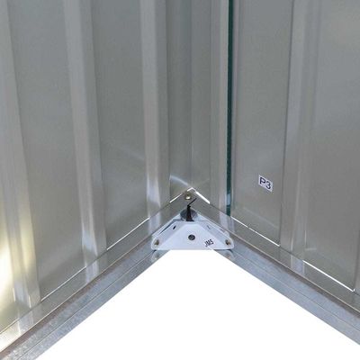 Countyard Storage Shed AJUNION 7ft Steel Metal Bike Shed met vergrendelbare deur en ventilatie