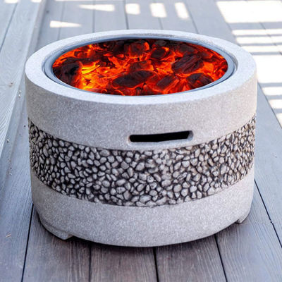 Buitentuin Terrasse Tuin Vuurput met kunststeen en houtskool BBQ Grills