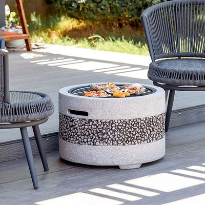 Buitentuin Terrasse Tuin Vuurput met kunststeen en houtskool BBQ Grills