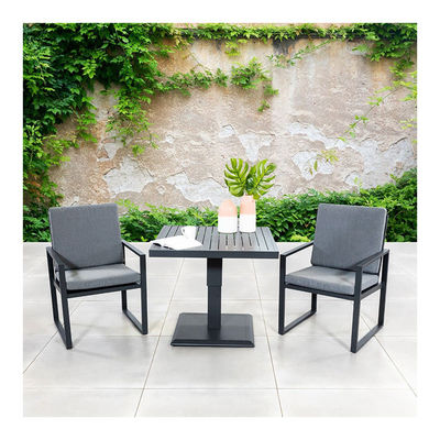 Moderne aluminium balkonmeubelen 2 zitplaatsen Outdoor eetkamer met verstelbare tafel