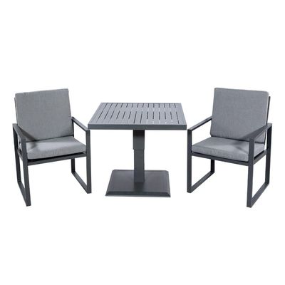 Moderne aluminium balkonmeubelen 2 zitplaatsen Outdoor eetkamer met verstelbare tafel