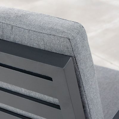 Moderne aluminium balkonmeubelen 2 zitplaatsen Outdoor eetkamer met verstelbare tafel
