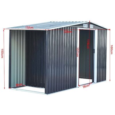Gemakkelijk te monteren AJUNION Metalen tuinschuur voor buitenopslag en brandhoutoplossingen