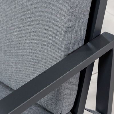 Moderne aluminium balkonmeubelen 2 zitplaatsen Outdoor eetkamer met verstelbare tafel