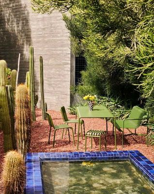 Postverpakking Stalen frame Buitenmeubelen Tuin Set Minimalistische stijl door AJUNION