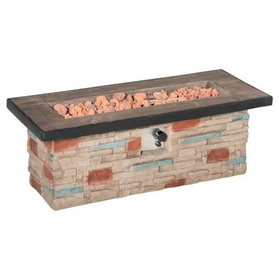 Buitentuin Terrasse Tuin Camping Propane Gas Vuurput Tafel met valse rand steen