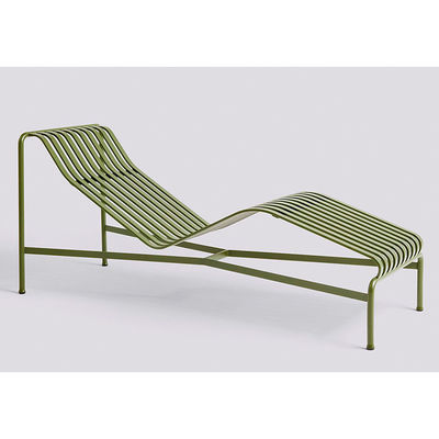 Metalen ligstoelen en zijde tafel voor ontspanning L164,5 x W65,5 x H70cm
