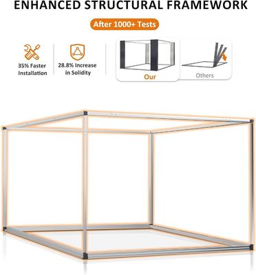 Waterdicht 8 x 12 FT metalen tuinhuis met 4 ventilaties en duurzaam ontwerp van AJUNION