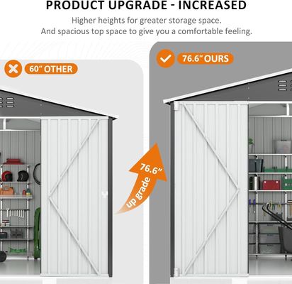 Waterdicht 8 x 12 FT metalen tuinhuis met 4 ventilaties en duurzaam ontwerp van AJUNION