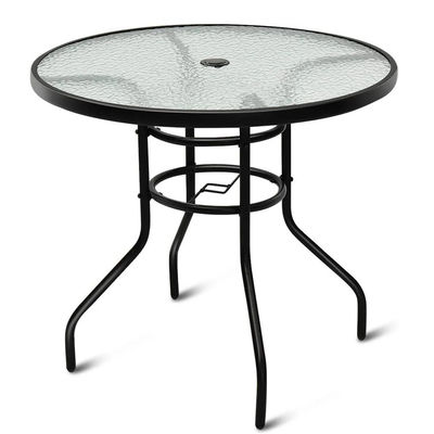 Balkon Tuin Vrije tijd Meubelen Metalen gehard glas Vierkante Ronde Koffietafel
