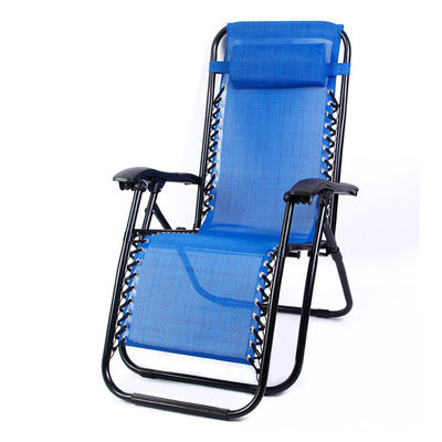 Geen Logo Outdoor Beach Patio Tuin Camping Wandelen Draagbaar Klappbaar Stalen Recliner Chaise Lounge Stoel