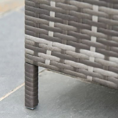 Staalbuisframe 5 stukken Outdoor Patio Meubels Set met PE Rattan stoelen en Ottomans