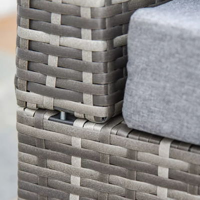 Staalbuisframe 5 stukken Outdoor Patio Meubels Set met PE Rattan stoelen en Ottomans