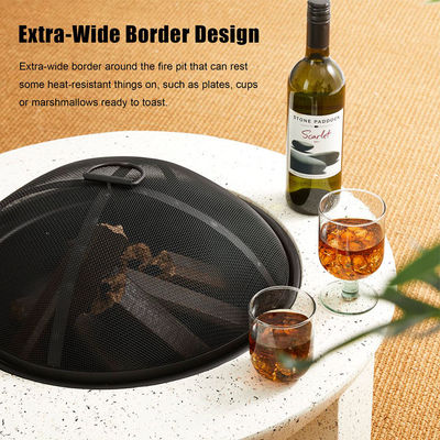 Outdoor product 3 in 1 ronde houtkachel houtskool BBQ-grill tafel voor vuurfeest