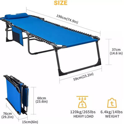 Outdoor patio tuin strand draagbare camping ligstoel met lichtgewicht ontwerp