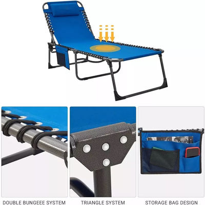Outdoor patio tuin strand draagbare camping ligstoel met lichtgewicht ontwerp
