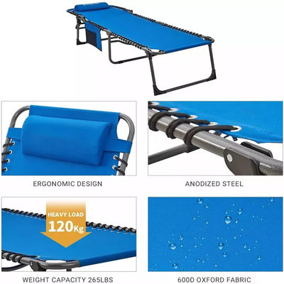 Outdoor patio tuin strand draagbare camping ligstoel met lichtgewicht ontwerp