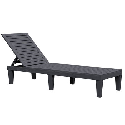 Buitenmeubilair Zonnebed voor zwembad Plastic Stackable Chaise Lounge Chair