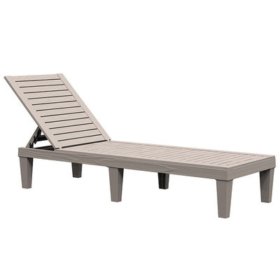 Buitenmeubilair Zonnebed voor zwembad Plastic Stackable Chaise Lounge Chair
