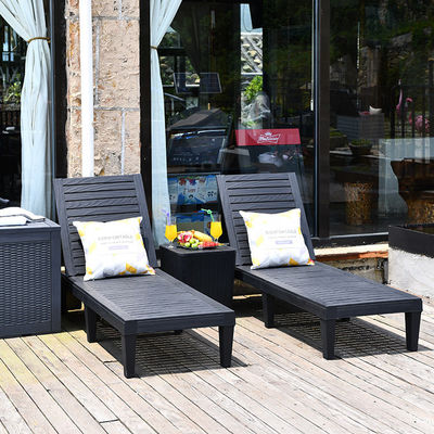 Buitenmeubilair Zonnebed voor zwembad Plastic Stackable Chaise Lounge Chair