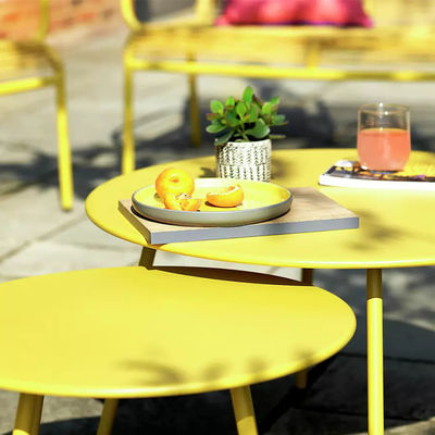 Villa AJUNION 4 zitplaatsen Metalen tuinmeubilair Balkon Patio Set Bistro Set Staal Tuin Set