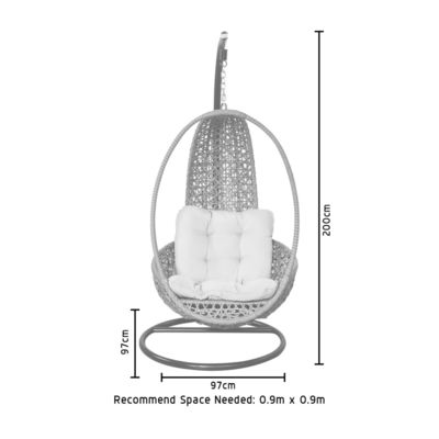 Moderne designstijl AJUNION Patio Swing WickerRattan Hangende stoel voor buitenmeubelen