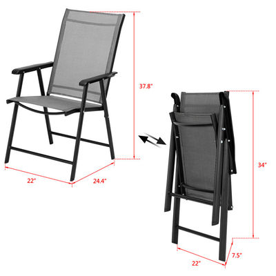 Buitencafé Tuin Balkon Patio Strand Metalen ijzeren opvouwbare fauteuil met postpakket