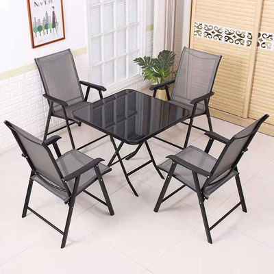 Buitencafé Tuin Balkon Patio Strand Metalen ijzeren opvouwbare fauteuil met postpakket