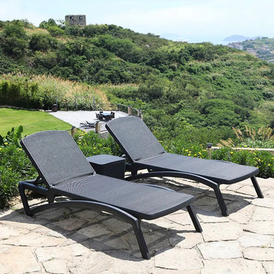 Buitentuin Plastic Teslin Stackable Chaise Zonnebank Stoel voor Hotel Beach Patio