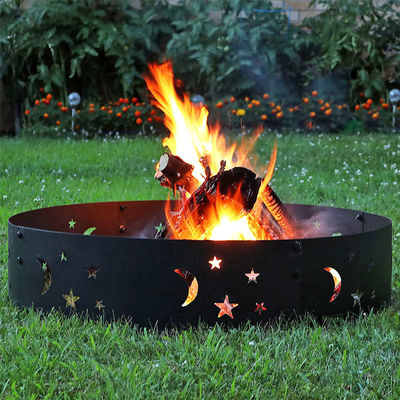Buitenplaats Zwart vuur Camping 360 graden Ronde zware draagbare houtbrandende open haard met poker